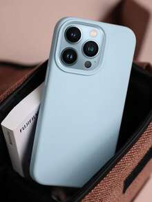 高品质液态硅胶手机壳，带凹槽按键，兼容 17/16/15/14/13/12/11 Pro Max，柔软蜡质橡胶橡皮擦质感，亲肤舒适。 - 藍色 - 查看 5