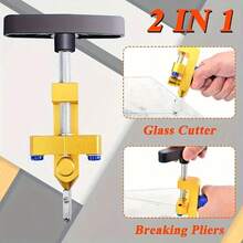 1件装手动玻璃瓷砖切割工具，专业金刚石刀片玻璃切割器，适用于窗户工艺，便携式手动瓷砖切割器，金刚石玻璃切割器套装，用于切割玻璃和瓷砖 - 開界器套裝 - 查看 6