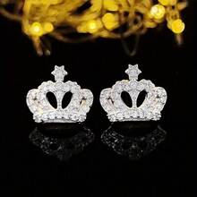 Creative Crown Earrings, Popular Accessories For Women - Bạc - Xem 4