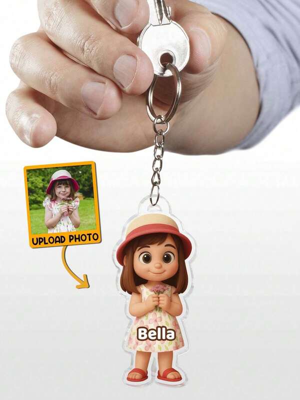 1pc Customized Children's Accessory, 2D Character Packaging Toy Box Style Art Gift, Personalized Car Decor Gift For Family And Friends