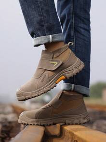 GUYISA Upgraded Steel Plate Safety Shoes, Enhanced Puncture Resistance! Anti-Crush, Anti-Puncture, Wear-Resistant, Flame-Retardant, Heat-Insulating Welding Series Mid-Top Protective Shoes, European Standard Steel Toe Cap Protection, Extremely For Work! - Brown 3027V - View 8