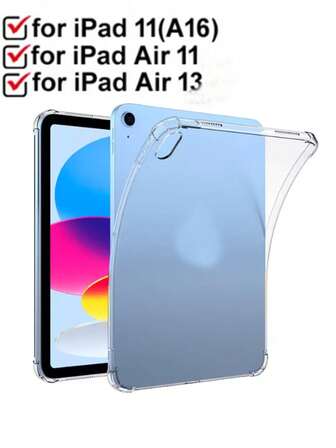 1pc Transparent TPU/Full Edge/Anti-Fall Protection/Four Corner Air Cushion/High Definition High Transparency/Silicone Soft Case/Transparent Shell/Protective Case/Compatible With IPad (Air4/5/6)/(7/8/9/10th Gen)/IPad 11 1A16(2025)