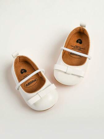 女婴玛丽珍平底鞋 防滑 适合幼儿学步鞋 软底PU皮革婴儿鞋 运动鞋 婚礼派对 圣诞节 公主裙鞋 女婴莫卡辛鞋