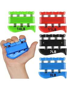 4pcs Finger Exerciser, Non-Electric, ABS Material, Finger Strengthener To Improve Finger, Hand And Forearm Flexibility And Strength, Grip Trainer Suitable For Musicians, Climbers