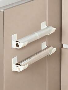 2/4pcs Non Perforated Garbage Bag Storage Rack, Adjustable Gap Kitchen Storage Rack, Wall-Mounted Kitchen Organizer, Suitable For Garbage Bags, Cling Film, Umbrellas, Rolling Pin, Cling Film Shelf, Closet Kitchen Organizer, Kitchen Storage And Organization, Kitchen Gadgets, Kitchen Storage Supplies, Kitchen Accessories, Kitchen Decoration, Mother's Day Gift - Multicolor - View 5
