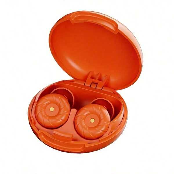 Reusable Noise Cancelling Earplugs For Sleeping & Studying - Soft -Grade-Like Capsule Earplugs (XS/S/M/ - Deep Sleep, 4 Color Options (Yellow, Red, Black, Blue) - Compatible With Tonsils/Gross Spherical Ears - Deep