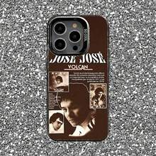 Funda para de cantante mexicano Jose Jose (compatible con 17, 16, 15, 14, 13, 12, 11, Pro, Max, Plus) Cubierta negra mate resistente a impactos - z4 - Ver 4