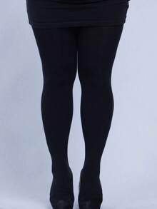 1pc 120D High Elasticity Skinny Leggings, Light Shaping, Classic Black - Black - View 4