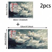 1 Stück süßer Enten Muster rutschfeste Fußmatte, Super Faser rutschfeste Fußmatte, geeignet für Festivalparty Dekoration, Küche, Badezimmer, Esszimmer, Schlafzimmer, kann als Geschenk gegeben werden