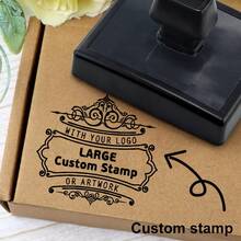 Customized Business Seals With Personalized Logos, Large Unique Design Seals, Suitable For Small Businesses And Office Supplies, Black Ink, ABS Material,Back To School,School Supplies