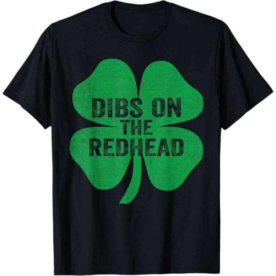 Dibs On The Redhead T-Shirt - Black - View 1