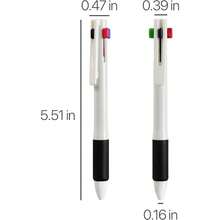 Cambond 4-In-1 Multicolor Pen 1.0mm - 4-Color Retractable Ballpoint Pens Nurse Pens For Office School Supplies Students Gift 5 Pack White - C2White4合1多功能 - 查看 3