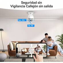 Sunsign Foco con Camara de , Camara de Foco WiFi de 360 °   A Todo Color, IP65 Impermeable,Base E27, Visión Nocturna Audio Bidireccional Detección de Movimiento, Compatible con Alexa - 1 - Ver 6