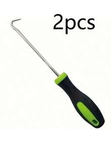1pc Heavy-Duty U-Shaped Metal Gardening Tool With Green And Black Handle, Suitable For Garden, Lawn, Cracks, Paths, Replacing Window Screen Strips, Removing Seals, Very Useful For Weeding