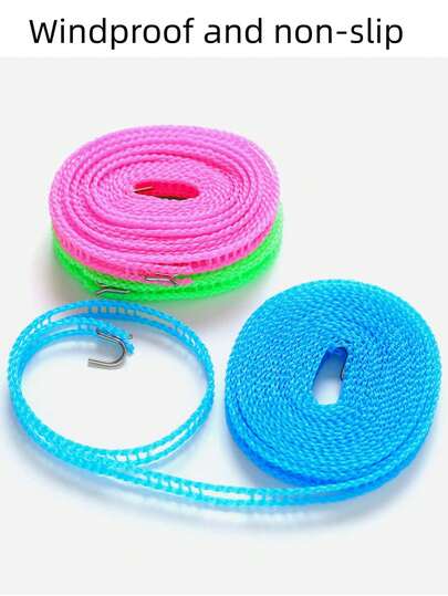 Anti-Slip And Windproof Rope For Drying Clothes, Outdoor Clothes Hanger, Fence-Type Clothes Drying Rope, Quilt Drying Rope, Outdoor Travel Clothes Hanging Rope/Multi-Purpose