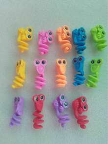2pcs/4pcs/6pcs/8pcs Big Eye Bead Pencil Caps, Cute Design Soft Tip Student Pencil Small Gifts, Random Assortment