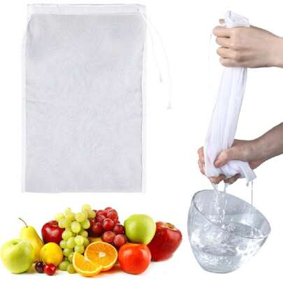 4 Pcs Nylon Nut Milk Bag Cheese Cloths Reusable Cheese Cloth Bag For Straining Fine Mesh Food Strainer For Almonilk, Nutmilk,Tea, Juice And Greek Yogurt,26165679