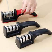 Professional Knife Sharpener, Equipped With High-Precision Whetstone, Tungsten Carbide Diamond And Ceramic Sharpening Stones - Non-Slip Handle, Fast And Durable Performance, Ergonomic Design, Durable Structure, Suitable For Home Chefs