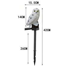 Solar Powered LED Owl Light, Outdoor And Garden Decor Pathway Lighting, Yard Lamp, Realistic Owl Design Gift For Owl Enthusiasts - 白色 - 查看 8