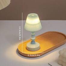 1 szt. Mini lampka biurkowa LED, dekoracja stołu do wnętrz, lampka nocna, mini lampa retro, lampa zmięta/lampa Lanling/mała lampa uliczna/lampa lotosowa/lampa kwiatowa, odpowiednia do dekoracji sypialni, stołu, domu, na imprezę, prezent urodzinowy i świąteczny - ciepłe białe światło - Zobacz 17