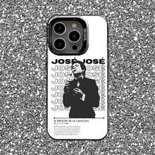 Funda para de cantante mexicano Jose Jose (compatible con 17, 16, 15, 14, 13, 12, 11, Pro, Max, Plus) Cubierta negra mate resistente a impactos - z4 - Ver 6