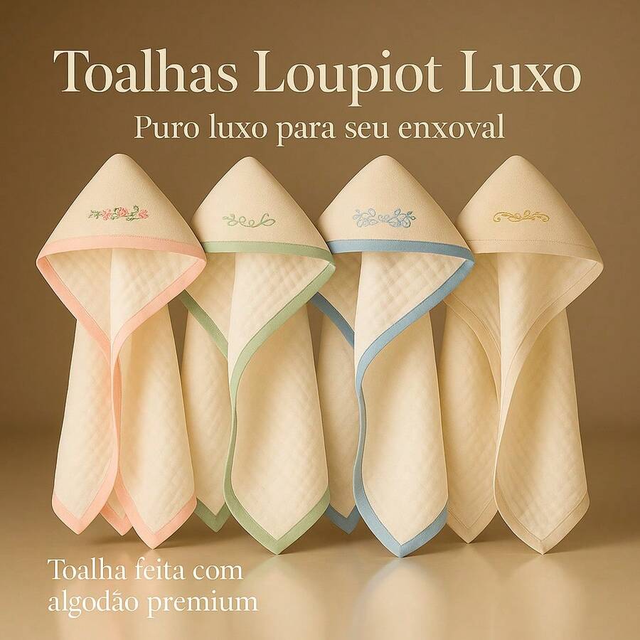 Baby Hooded Bath Towel – 3 Layers 100% Cotton, Super Absorbent 1.00x0.85m Soft Premium Immediate Shipping - 米色 - 查看 1