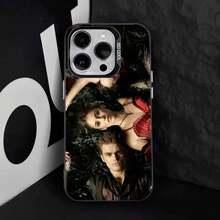 Funda para V-Vampire D-Diaries (Compatible con 17, 16, 15, 14, 13, 12, 11, Pro, Max, Plus, E, Air) Cubierta de TPU Negra phone17 Air - z5 - Ver 3