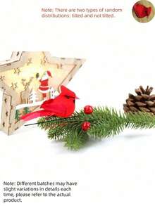 1/2/4/8pcs-Cardinal Bird Craft Decoration - Mini Cardinal Clip Christmas Tree Ornaments Artificial Red Bird Decoration Hanging Ornaments - Cardinal Clip Christmas Tree Ornaments - Christmas Gifts - Christmas Party Decorations Small Red Bird - Red - View 7