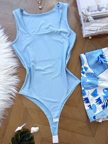 ELLIE Set With Bodysuit (Supplex Bodysuit + Lined Skirt With Shorts) - Chim xanh - Xem 5