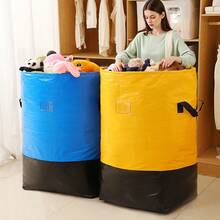 1pc Heavy Duty Moving Bag With Sturdy Handles Drawstring Closure - Large Capacity Storage Bag With Foldable Space-Saving Design, Made Of High-Strength Plastic Material, Suitable For Moving, Travel, Storage, Dorm, Home Use - Great For Storing Clothes, Bedding, Household Items, Laptop Cases, Dorm Essentials, Easy To Carry, Reinforced Structure, Ideal For Packing And Frequent Travelers - Multicolor - View 2