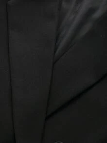 女士简约双排扣休闲西装外套 春季黑色 - 黑色 - 查看 3