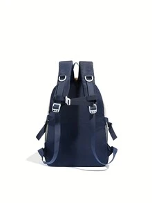 2024 Spring/Summer New Large Capacity Travel Backpack, University Student Casual Fashionable Colorblock Simple Backpack For Men - Blue - View 5