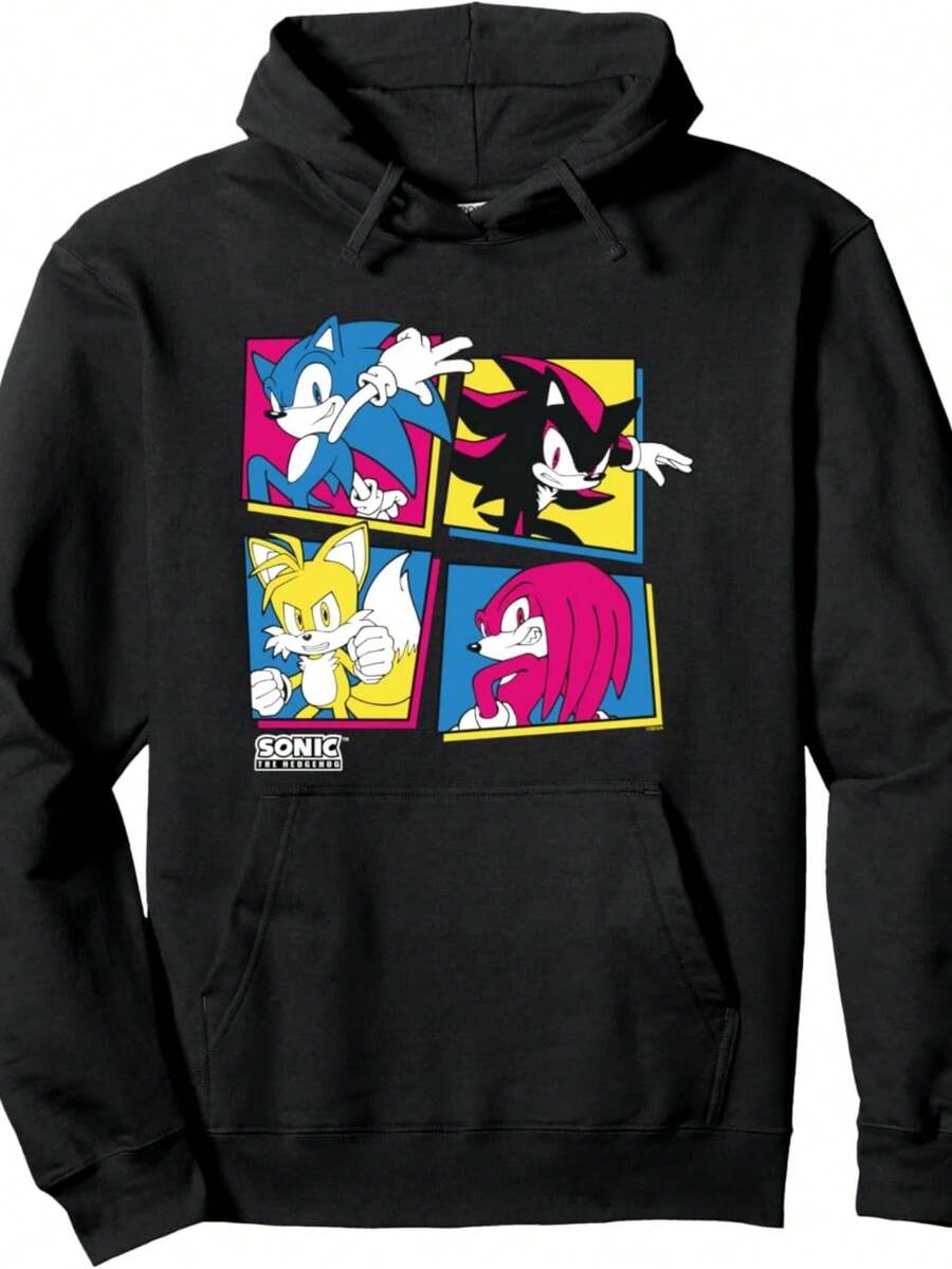 Shadow TailsRetro Panels Pullover Hoodie - Style 8 - View 1