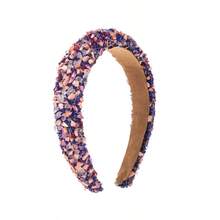 1PC, Exaggerated Baroque Style Colorful Candy Sponge Wide Headband Hair Accessory Fashion Party, Daily Casual Home Use, Family And Friends - 玫綠黃 - 查看 6