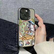 Nueva y elegante funda de teléfono con escena de fantasía de, adecuada para, para 16, 16E, 15, 14, 13, 12, 11 Pro, X, XR, XSMAX, 8, E Plus, con colorido dorado mate y carcasa dura.17  17promax - Negro - Ver 2