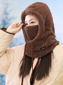 1 chiếc mặt nạ trượt tuyết Balaclava giữ ấm cổ mùa đông, mũ len che tai chống gió khi đạp xe ngoài trời, thích hợp làm quà tặng ngày lễ cho bạn bè và các cặp đôi ấm áp mùa đông - Nhiều màu - Xem 8