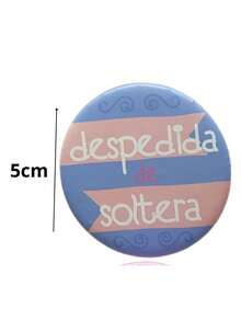 Botones Despedia De Soltera Fiesta Decoración Pines Metalico Mide 5cm - Rojo - Ver 2