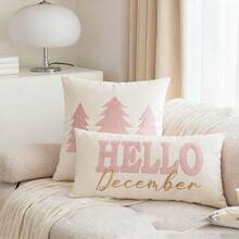 1 Stück Weihnachts-Kissenbezüge, Weihnachts-Stickerei Kissenbezüge, Samt Kissen, Westliche Heimdekoration, Weihnachts-Zimmer Dekoration