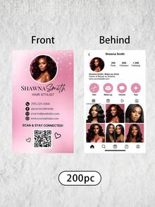 Custom 200/500/1000pcs Personalized Business Cards-11 Styles, Personalized Professional Work Cards, Suitable For Online Marketing And University Style, Beauty Salon, Hair Salon And Nail Art Business Cards,Exclusive Customized VIP Cards, Fashionable Office And Social Style Waterproof Surface Pattern Customization Customized Business Cards,Junior High School Students, Middle School Students, High School Senior High School Students, College Students, University Students, Freshman, Sophomore