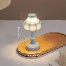 1 szt. Mini lampka biurkowa LED, dekoracja stołu do wnętrz, lampka nocna, mini lampa retro, lampa zmięta/lampa Lanling/mała lampa uliczna/lampa lotosowa/lampa kwiatowa, odpowiednia do dekoracji sypialni, stołu, domu, na imprezę, prezent urodzinowy i świąteczny - ciepłe białe światło - Zobacz 22