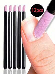 12pcs Nail Care Kit - Quartz & Ceramic Carving Polishing Pens, 45 Degree Cuticle & Skin Remover, Nail Polish, Nail Buffer, Nail Gel, Natural Nail Care - Multicolor - View 18