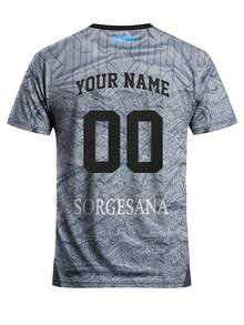 Custom Napoli Style Men's Football Jersey, Personalized With Name & Number, Comfortable Round Neck Sports Sweatshirt, Suitable For Football Training, Casual Wear, And Gift - Grey - View 5
