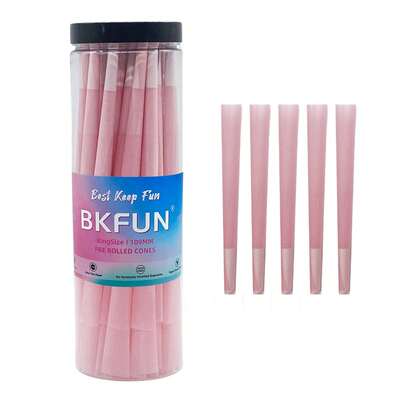 BKFUN BKFUN 30/50/100/200Pcs Brown Pre-Rolled Cones Christmas Gift Set | King Size 109mm Natural Slow-Burn Rolling Papers With Perfect M-Shape Filter Tips & Transparent Tubes | Even Burning | Complete Smoking Accessories Kit For Holiday Parties & Gifting