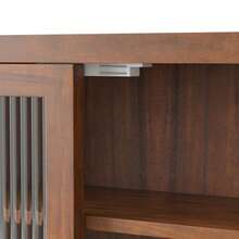 Vintage Double Door Wall Cabinet With 63cm Glass Door, Three Tier Storage And Towel Rack, For Bathroom, Kitchen And Dining Room, Brown. - Brown - View 8