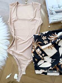 ELLIE Set With Bodysuit (Supplex Bodysuit + Lined Skirt With Shorts) - Quả mơ ở trên và con chim đen ở dưới - Xem 2