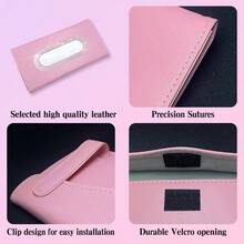 Bling Car Visor Tissue Holder, Holder Car Visor, PU Leather Tissue Box Holder, Wipes Case Car Visor, Visor Napkin HolderPink - 閃亮粉紅色 - 查看 4