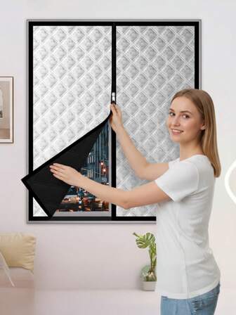 Winter Thermal Blackout Curtain – Insulated & Noise Reducing, Hook And Loop Installation For Easy Setup, Heat Retention & Windproof, For Bedroom & Living Room