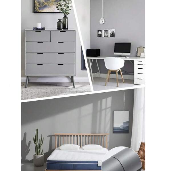 1 Roll Of Matte Pure Gray Wallpaper, Gray Self-Adhesive Wallpaper, Self-Adhesive Gray Peelable Wallpaper, Matte Gray Texture Vinyl Film Suitable For Walls, Counters, Cabinets, Wardrobes, Removable Thick Paper,