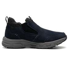 Skechers 男士经典休闲运动鞋，保暖内衬，减震，耐穿，轻便，时尚，透气，通勤和跑步舒适 - 海軍藍色/灰色 - 查看 2