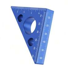 Woodworking Triangle Ruler, High-Precision Right Angle Ruler, Aluminum Alloy 45/90 Degree Scale, Inch/Millimeter Dual Gauge, Rust Proof Design, Lightweight And Durable Structure, Woodworking And Construction Tools